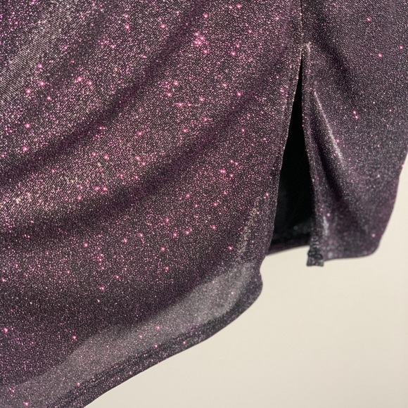 Long Sleeve Purple Party Dress - Picture 4 of 8